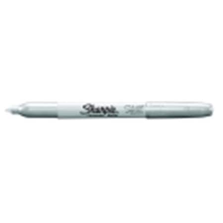 Sharpe Manufacturing Sharpie Acid-Free Non-Toxic Permanent Marker; Fine Tip; Metallic Silver; Pack - 12 403479
